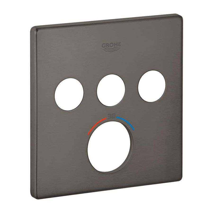 Rozet 49042AL0 hard graphite geborsteld (mat donker grijs)