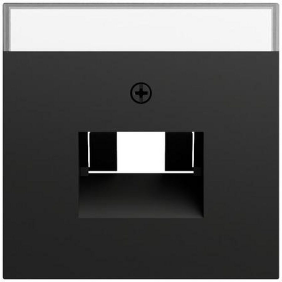 Afdekking TK UAE/IAE- + netwerkaansluitdoos System 70 zwart m(gel