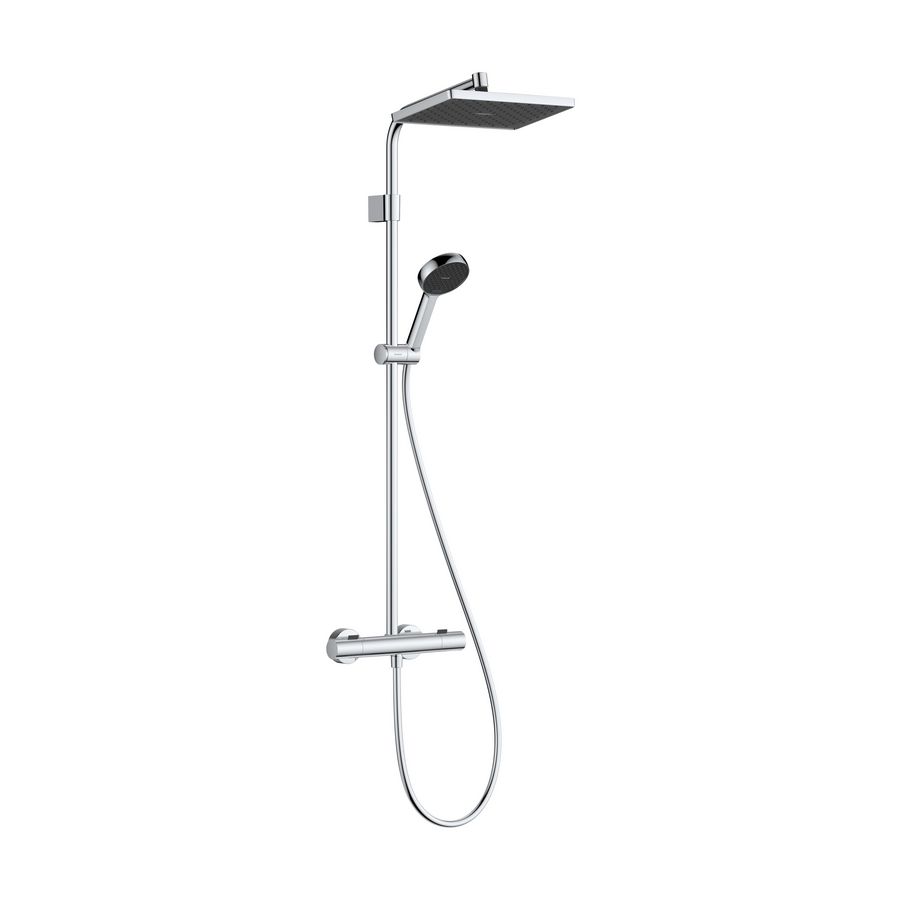 Activera Q Showerpipe 290/180 1 straalsoort EcoSmart met Ecostat Fine chroom