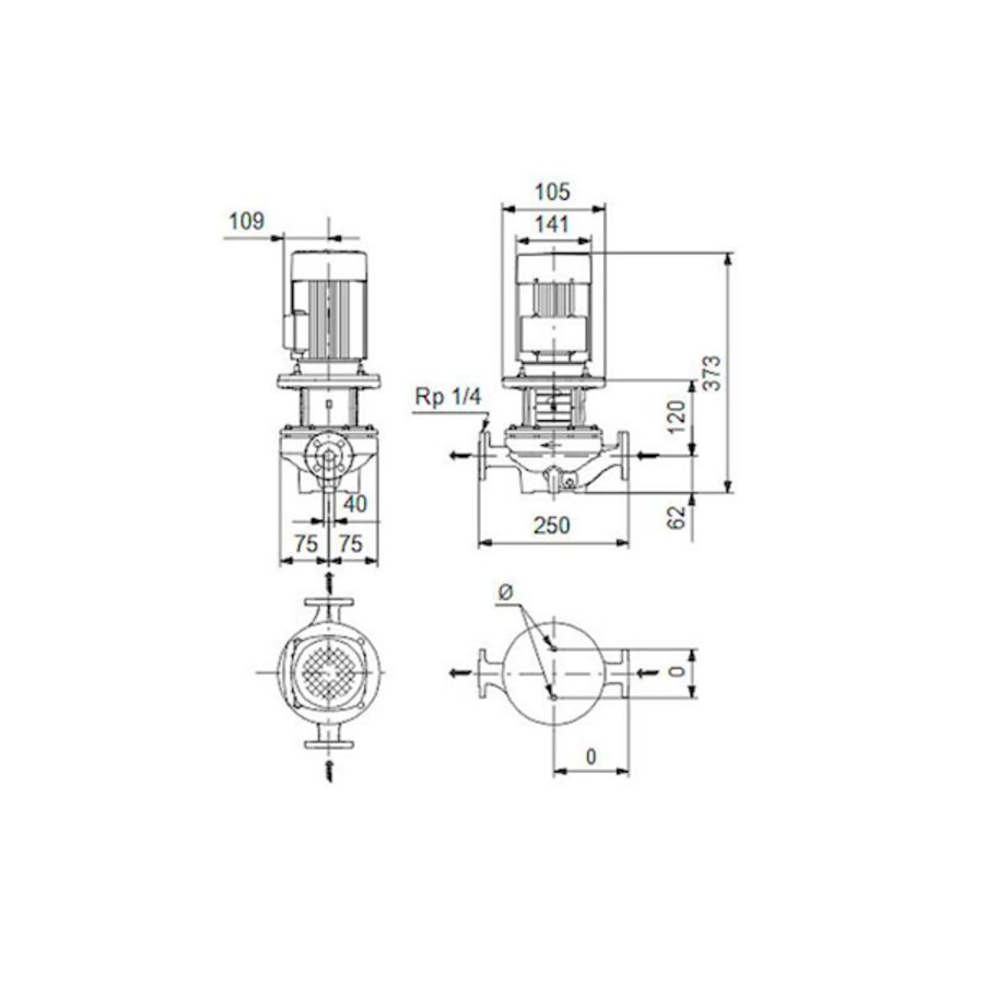 Inlinepomp TP 40-90/2-A-F-A-BQQE 400Y 50HZ