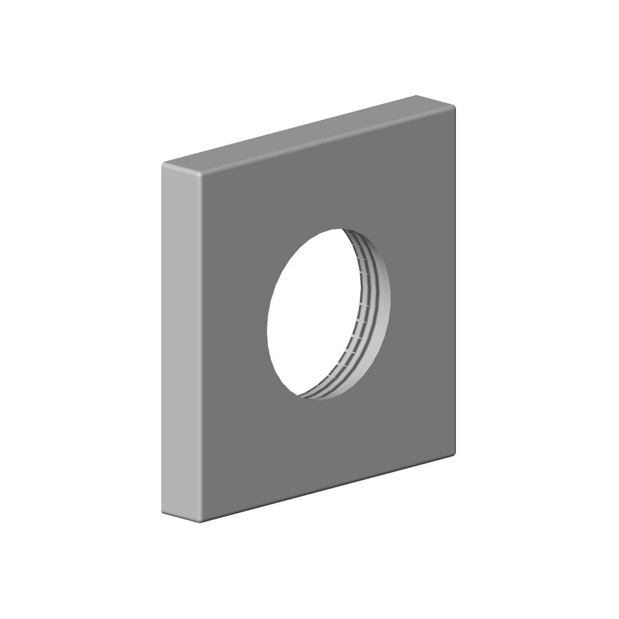 Rozet M33X1,5 60X60X9mm-DB geb