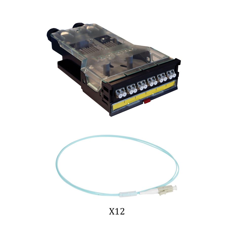 Cassette 6 LC duplex + 12 pigtails OM3 LCS3