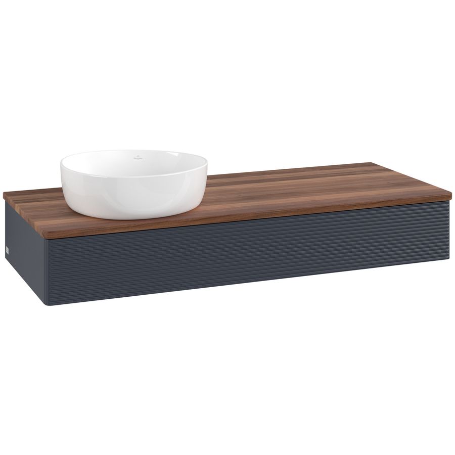 Wastafelonderkast Antao 1200x190x500mm Mid.Blue Matt Lacquer L11112HG