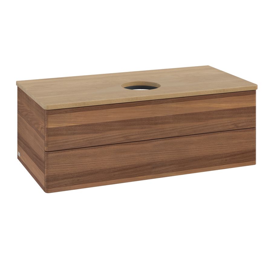 Wastafelonderkast Antao 1000x360x500mm Warm Walnut L20011HM