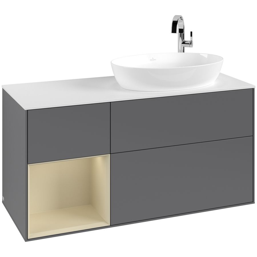Wastafelonderkast Finion 1200x603x501mm Antr. Matt Lacquer G921HJGK