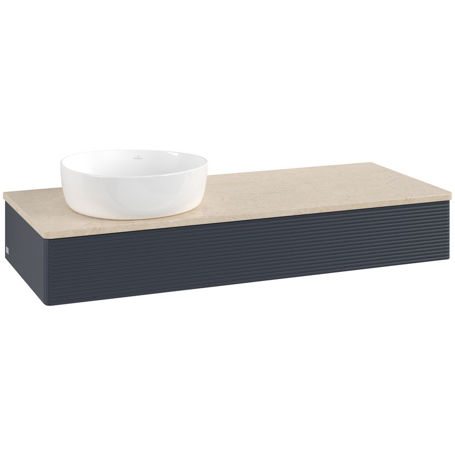 Wastafelonderkast Antao 1200x190x500mm Mid.Blue Matt Lacquer L11113HG
