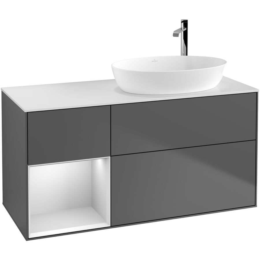 Wastafelonderkast Finion 1200x603x501mm Antr. Matt Lacquer G921MTGK