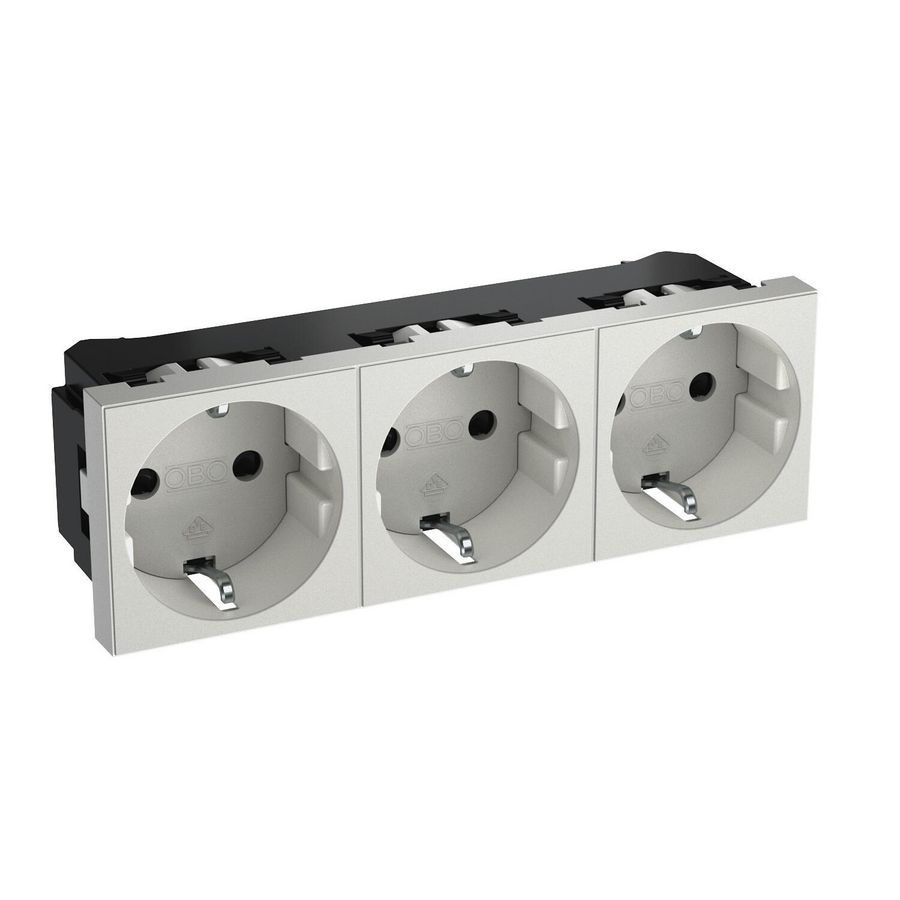 Socket 0gr. triple protective cont. 135x45x42 Poly Eco mat Z