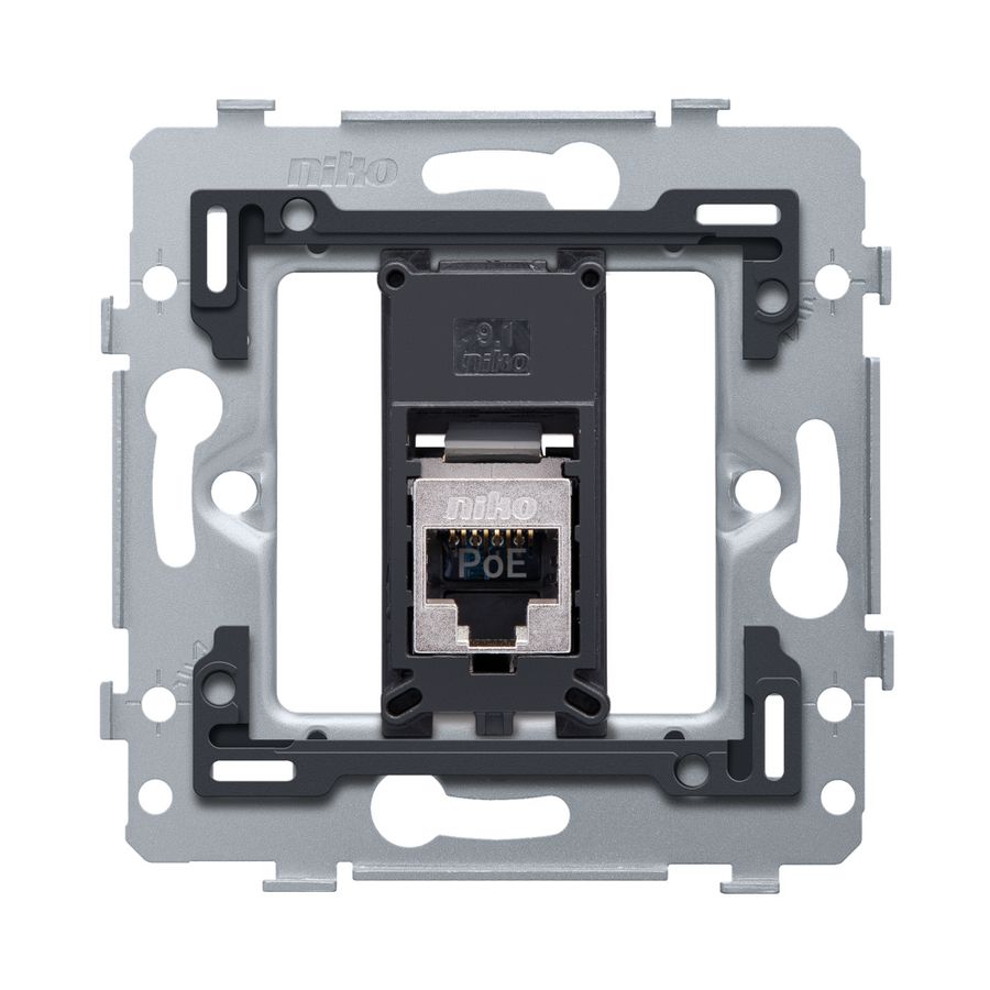 Mechanisme 1RJ45-aansl. STP Cat. 6 PoE++ vlak