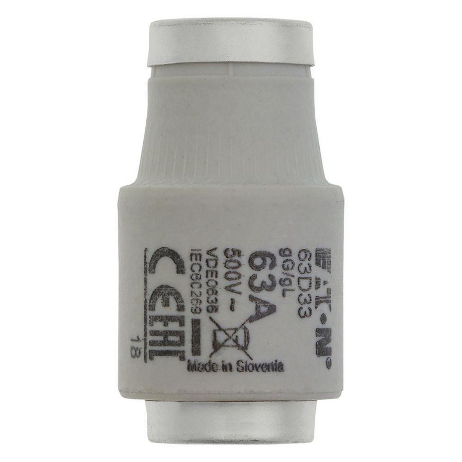 Zekering laagspanning 63A AC 500V D3 gL/gG IEC traag VVE=5
