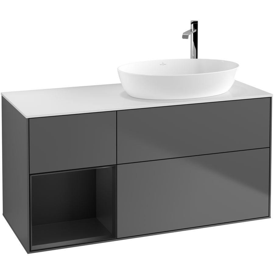 Wastafelonderkast Finion 1200x603x501mm Antr. Matt Lacquer G921PDGK