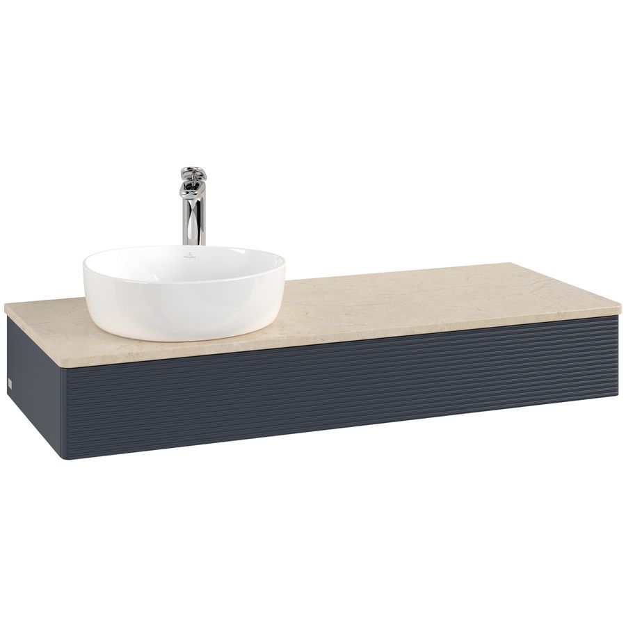 Wastafelonderkast Antao 1200x190x500mm Mid.Blue Matt Lacquer L11153HG