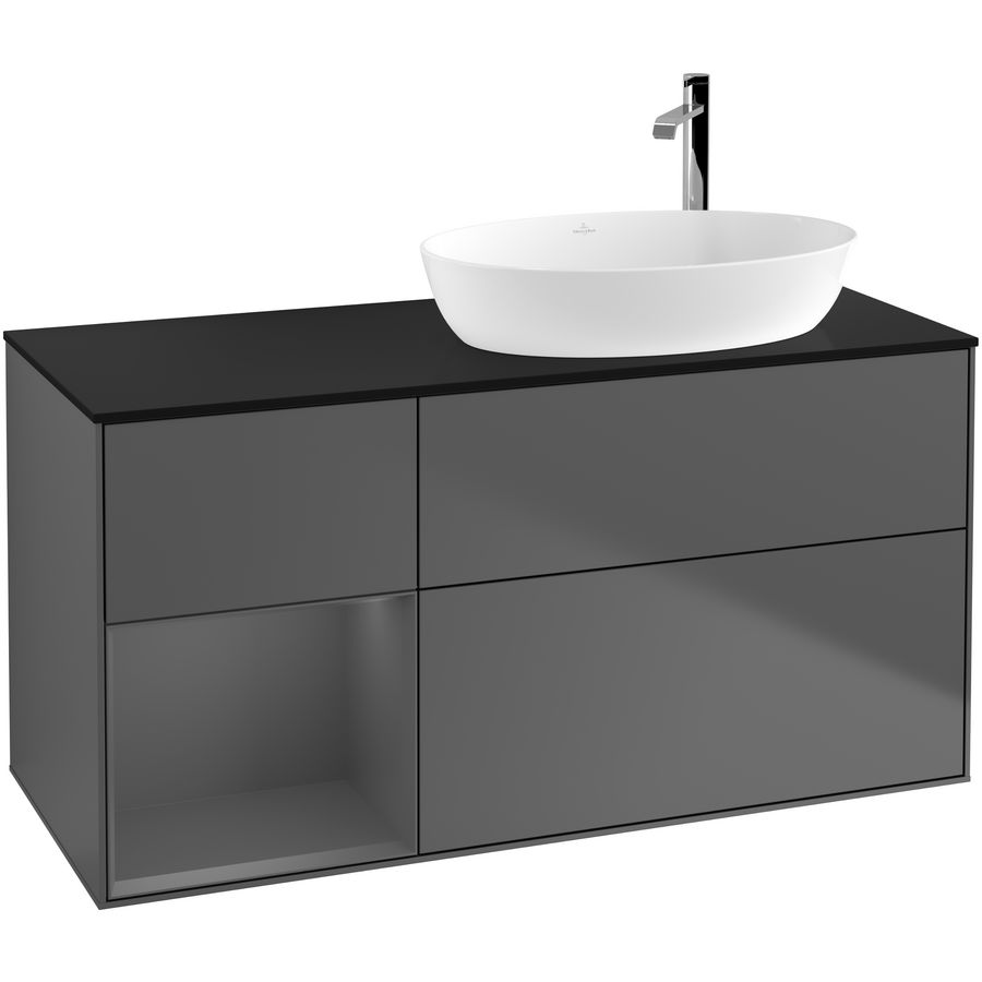 Wastafelonderkast Finion 1200x603x501mm Antr. Matt Lacquer G922GKGK