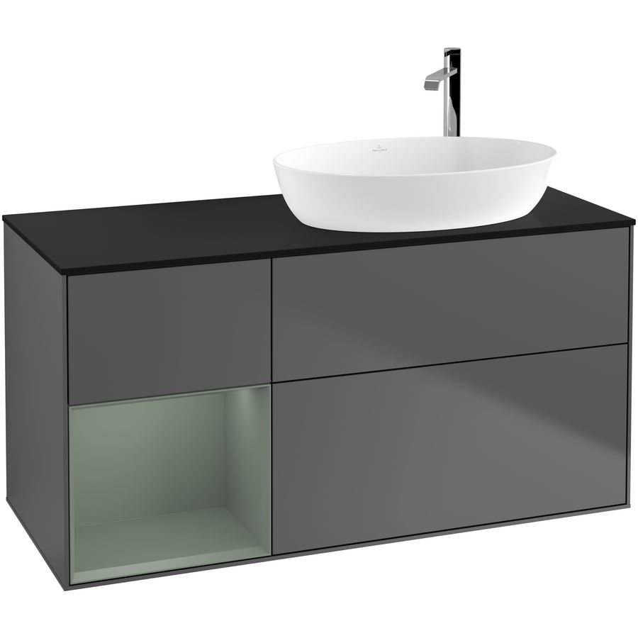 Wastafelonderkast Finion 1200x603x501mm Antr. Matt Lacquer G922GMGK