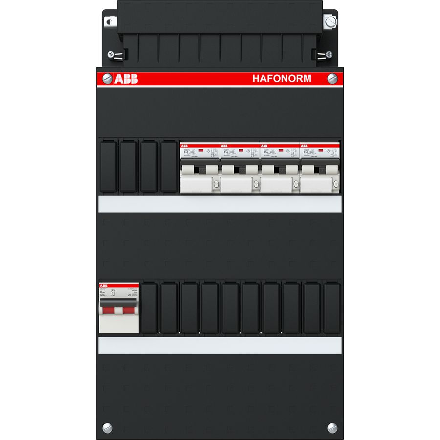 Groepenkast 4x 16A/30mA + HS 1-fase 1SPF006915F0156