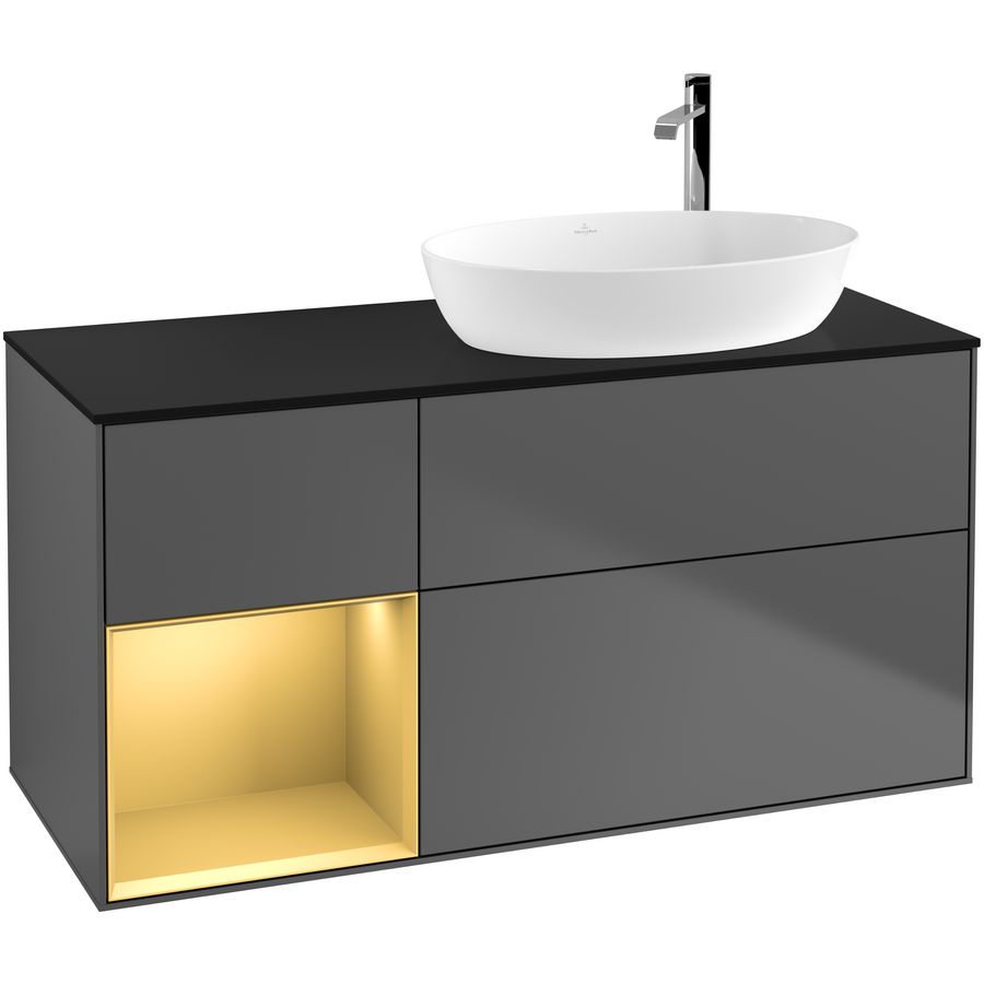 Wastafelonderkast Finion 1200x603x501mm Antr. Matt Lacquer G922HFGK