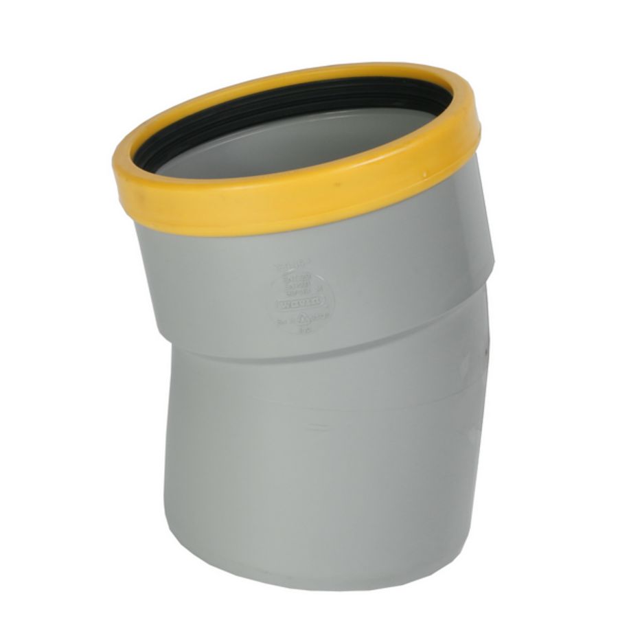 PVC bocht 15° 315mm SN8 0,5D grijs mof/spie