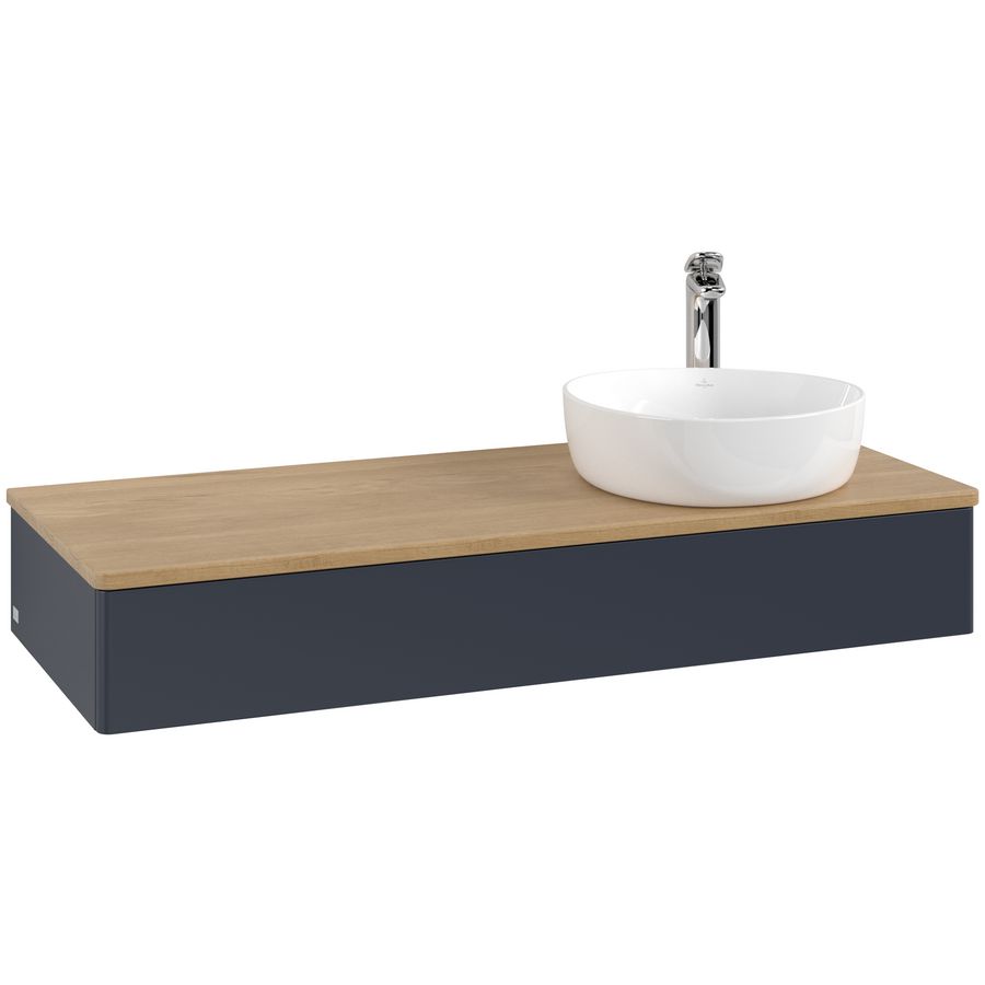 Wastafelonderkast Antao 1200x190x500mm Mid.Blue Matt Lacquer L12051HG