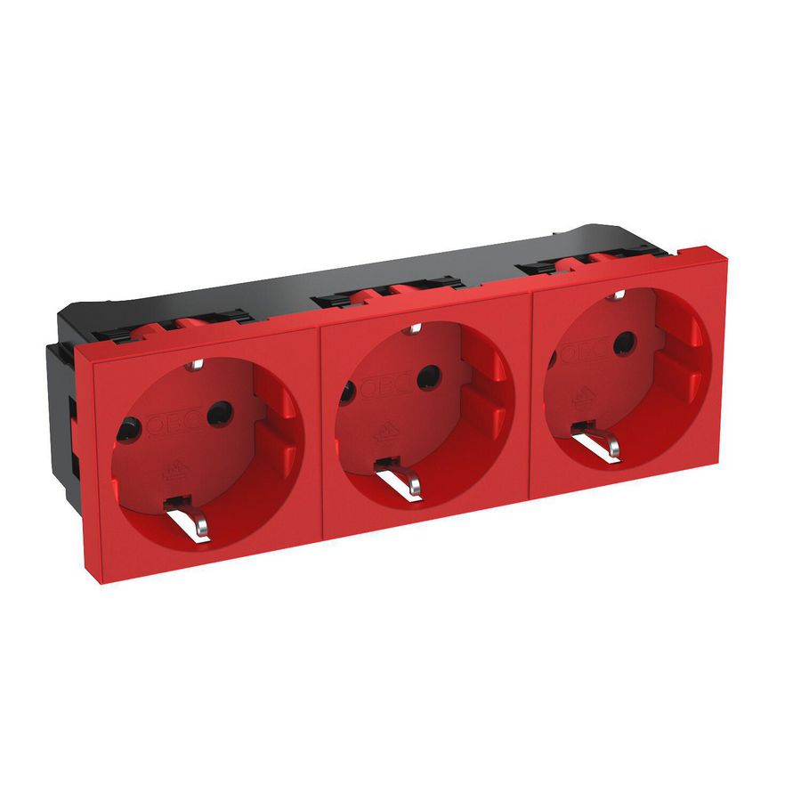 Socket 0gr. triple protective cont. 135x45x42 Poly Eco mat r