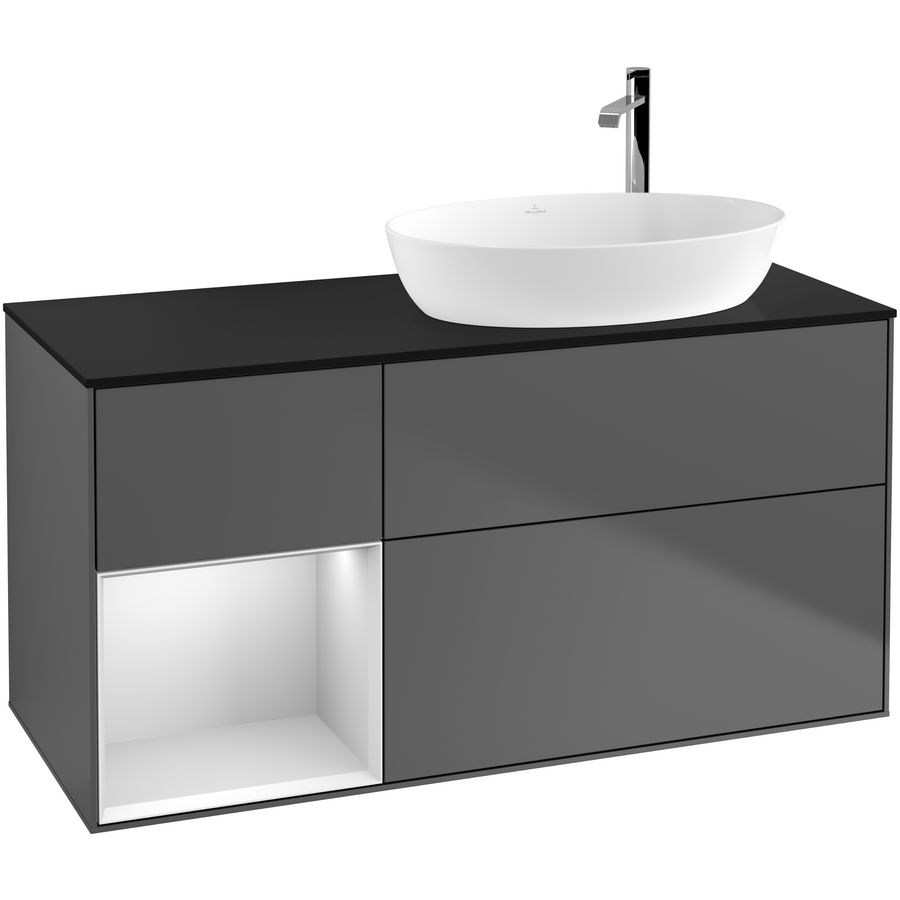 Wastafelonderkast Finion 1200x603x501mm Antr. Matt Lacquer G922MTGK