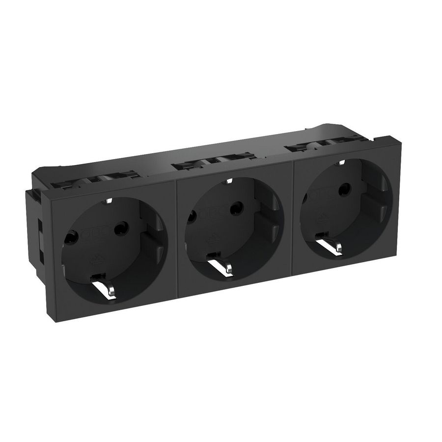 Socket 0gr. triple protective cont. 135x45x42 Poly Eco mat Z