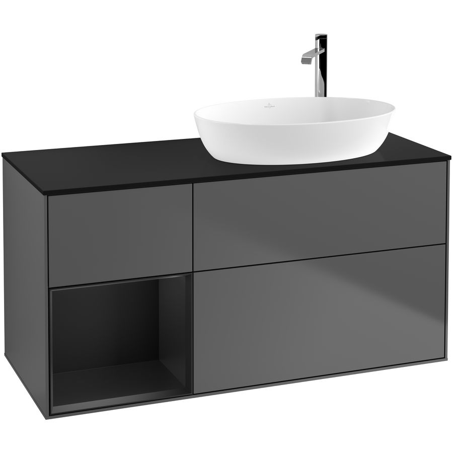 Wastafelonderkast Finion 1200x603x501mm Antr. Matt Lacquer G922PDGK
