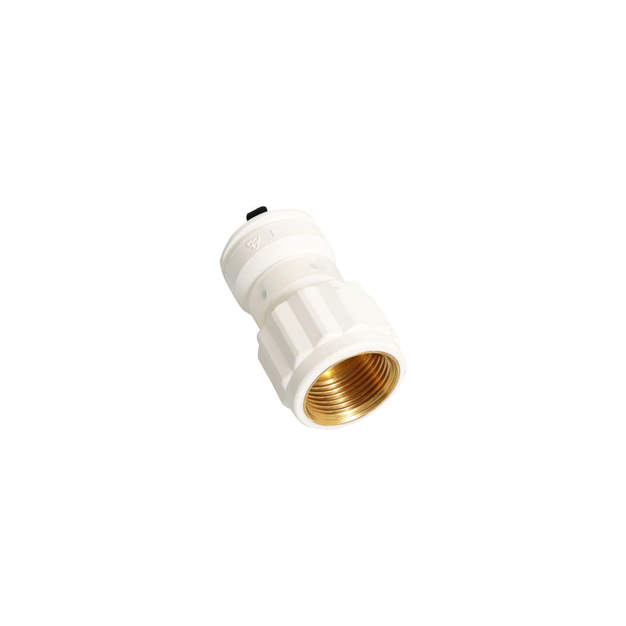 Schroefbus recht Vision insteek 18SK 26x3/4"bn. wit