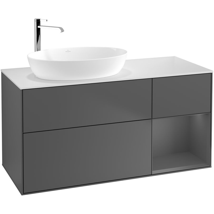 Wastafelonderkast Finion 1200x603x501mm Antr. Matt Lacquer G931GKGK