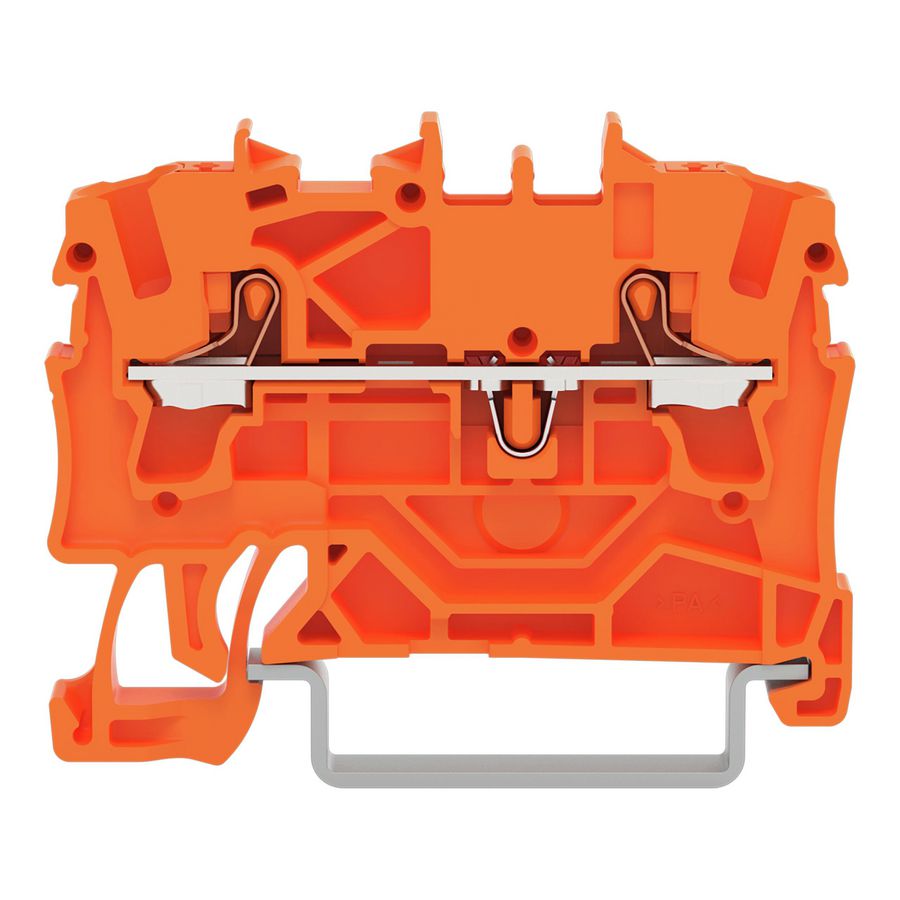 2-draads rijgklem Met drukknop 2,5 mm² oranje VVE=100