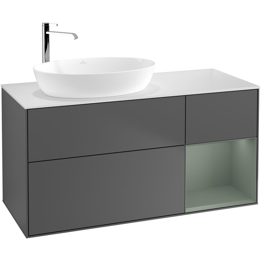 Wastafelonderkast Finion 1200x603x501mm Antr. Matt Lacquer G931GMGK