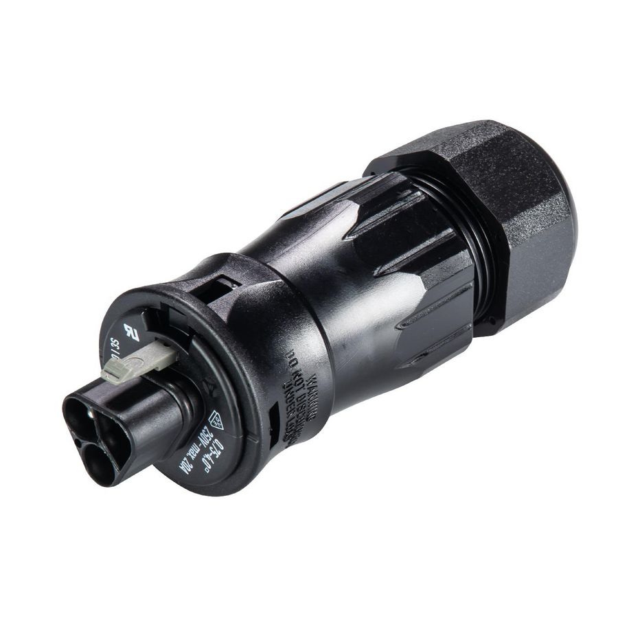 Kabelsteker RST20I3 male schroef zwart 13-18mm²