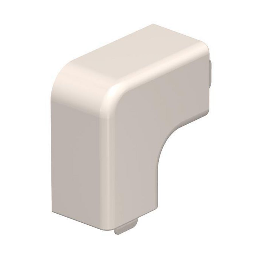 Deksel platte hoek 20x20mm polyvinylchlorid creme wit VVE=4