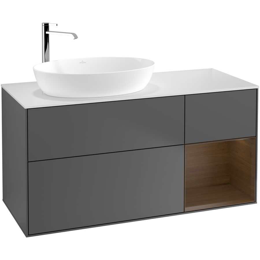 Wastafelonderkast Finion 1200x603x501mm Antr. Matt Lacquer G931GNGK