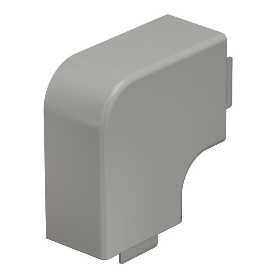Deksel platte hoek 40x60mm polyvinylchlorid steengrijs VVE=2