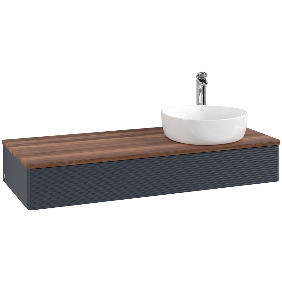 Wastafelonderkast Antao 1200x190x500mm Mid.Blue Matt Lacquer L12152HG