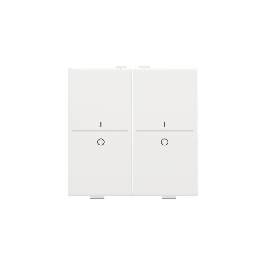 2-voudige toets met opdruk I en 0 RF schakelaar/knop white c