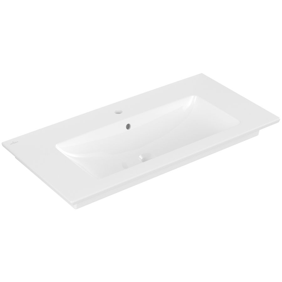 Venticello meubelwastafel 1000x500mm wit met overloop met kraangat