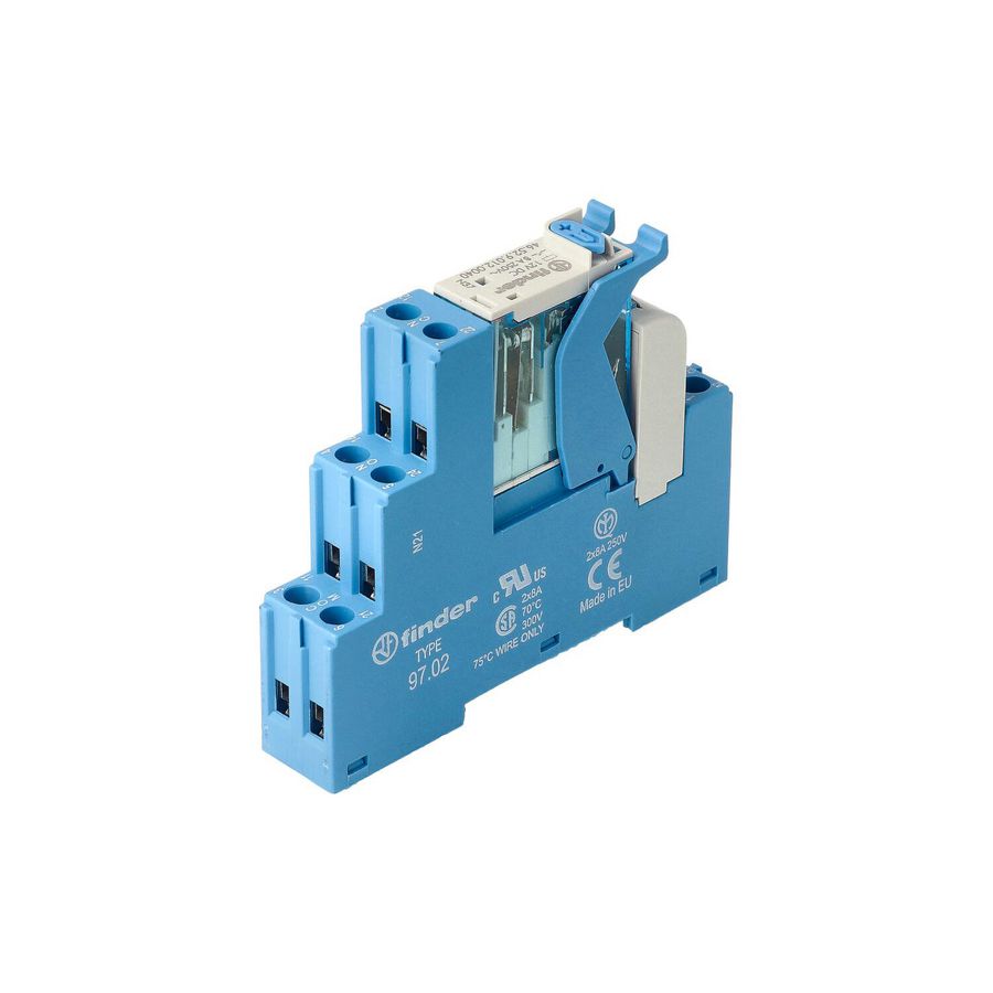 Interfacerelais 2 wisselcontacten 8A 12V DC Serie 4C