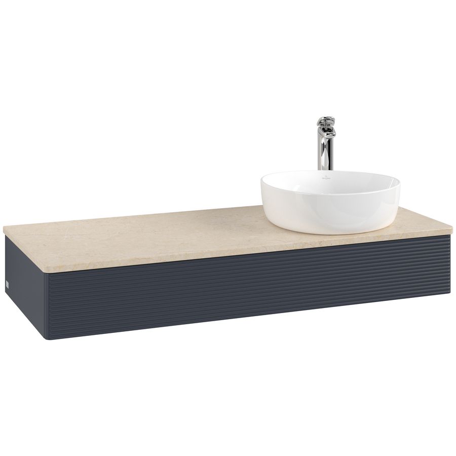 Wastafelonderkast Antao 1200x190x500mm Mid.Blue Matt Lacquer L12153HG