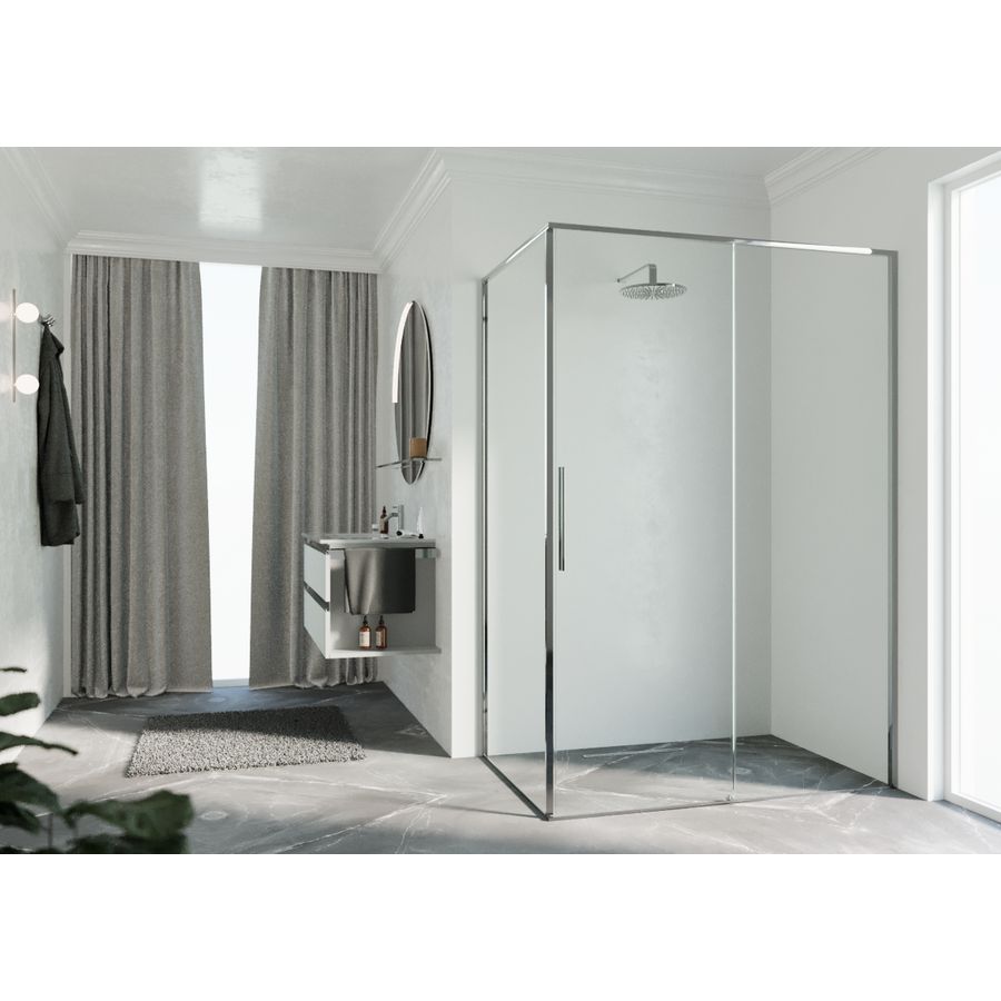 Riga 2p+f 147 li verst.147.5-149cm helder glas chroom