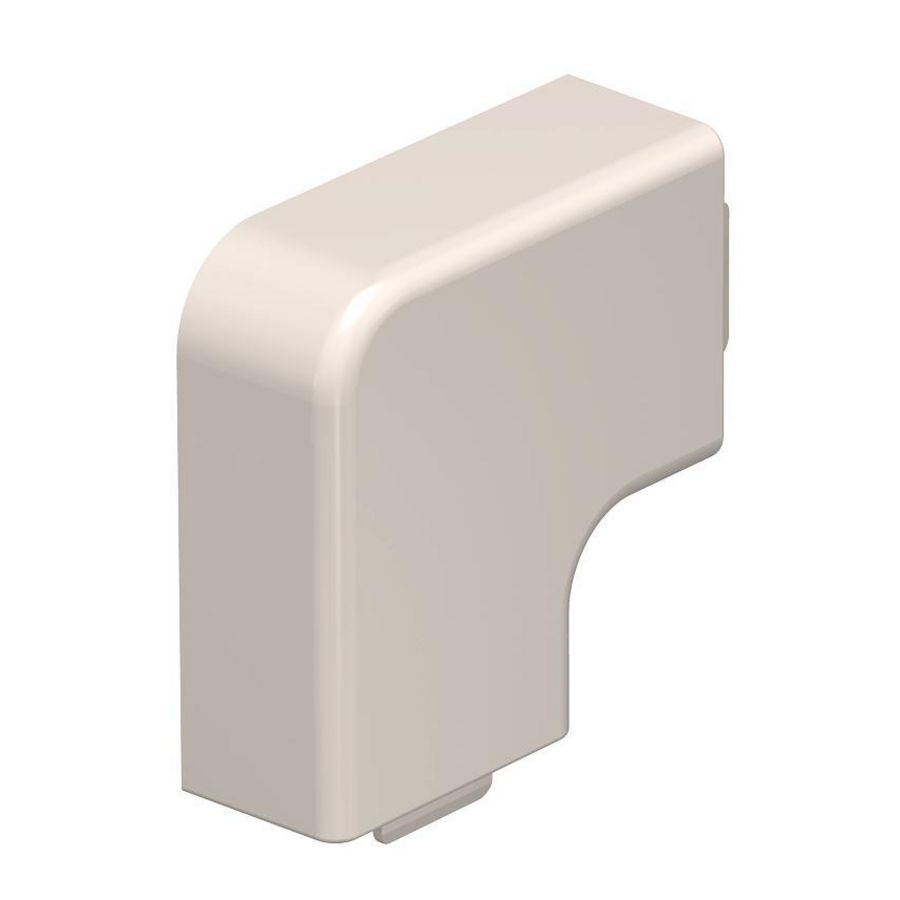 Deksel platte hoek 15x30mm polyvinylchlorid creme wit VVE=4