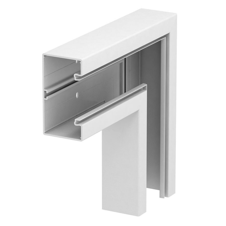 Platte hoek 70x130mm polyvinylchlorid puur wit