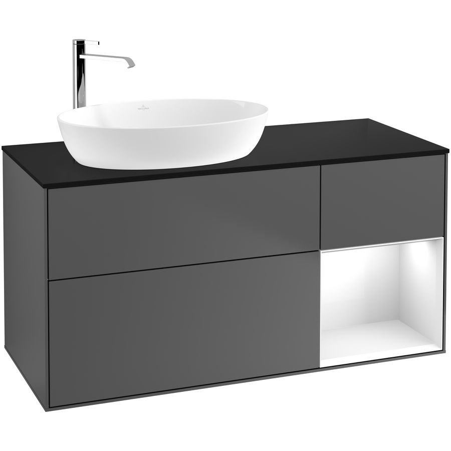 Wastafelonderkast Finion 1200x603x501mm Antr. Matt Lacquer G932GFGK
