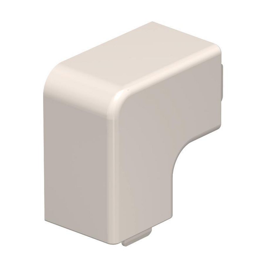 Deksel platte hoek 25x25mm polyvinylchlorid creme wit VVE=4