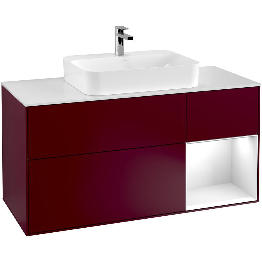 Wastafelonderkast Finion 1200x603x501mm Peony Matt Lacquer G421GFHB
