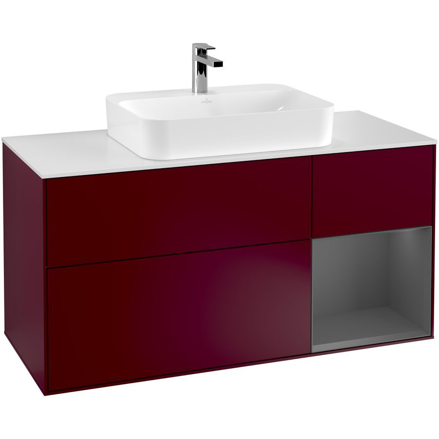 Wastafelonderkast Finion 1200x603x501mm Peony Matt Lacquer G421GKHB