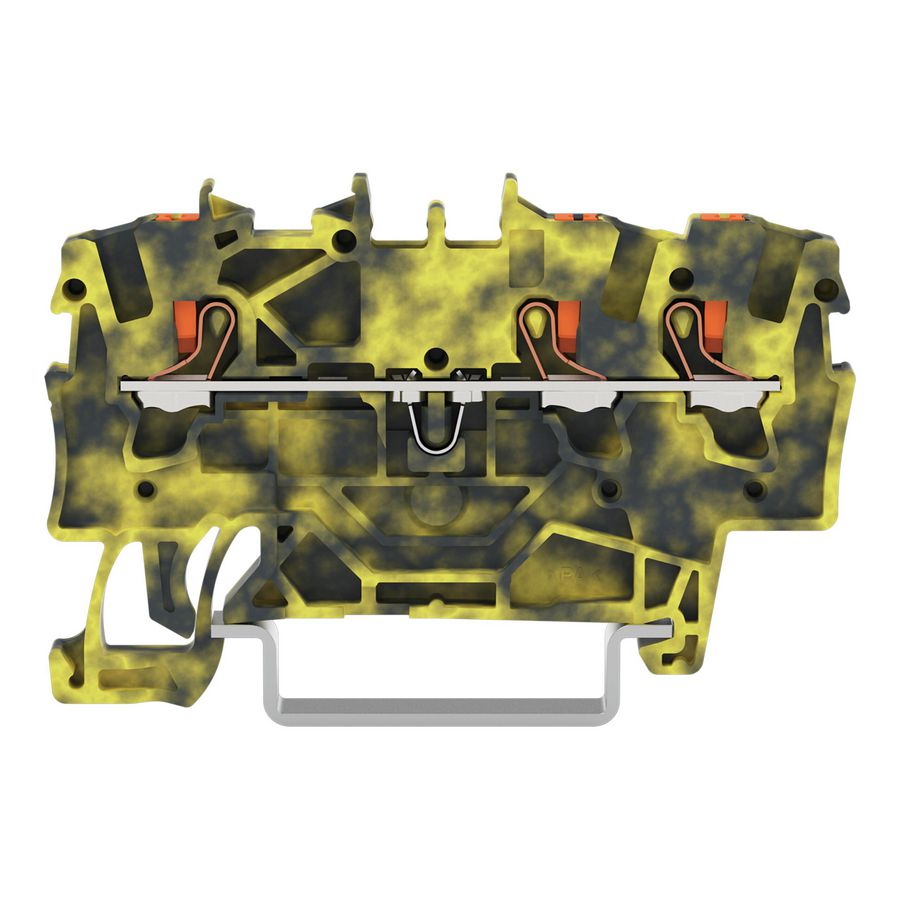 3-draads rijgklem Met Druk 1,5 mm² donkergrijs/geel VVE=100