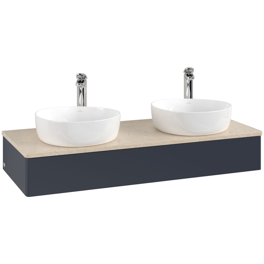 Wastafelonderkast Antao 1200x190x500mm Mid.Blue Matt Lacquer L13053HG