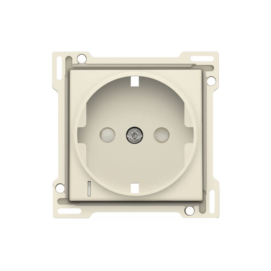 Afwerkingsset stopcontact randaarde besch/spanning cream