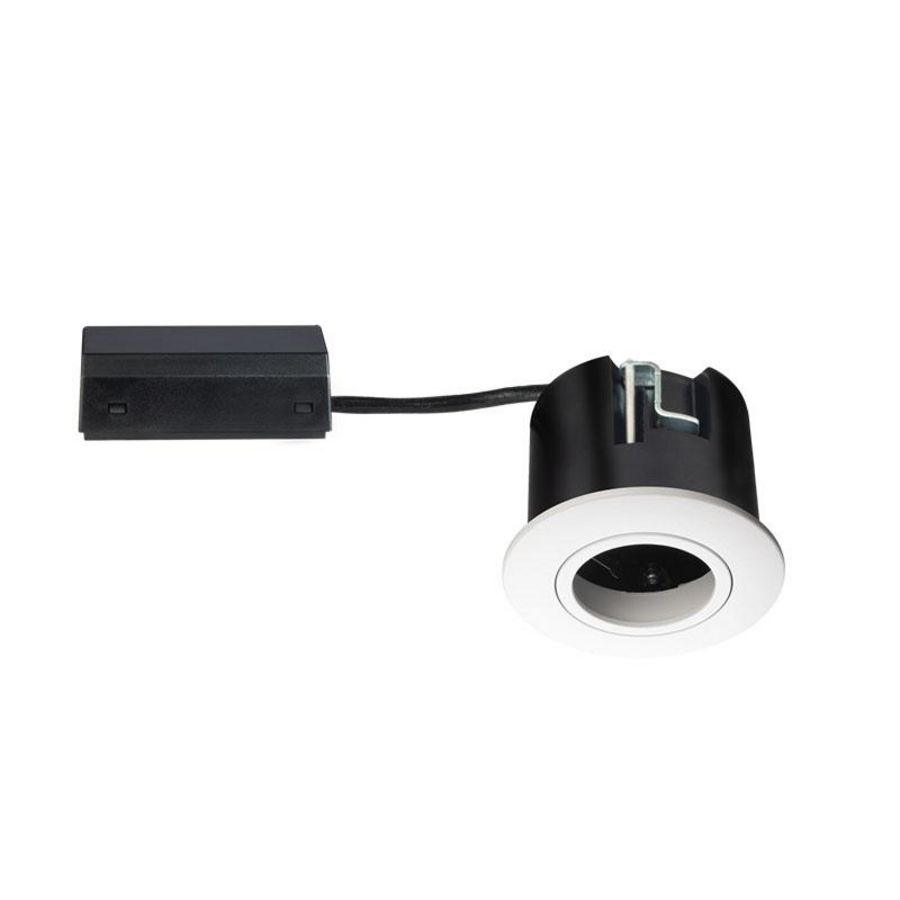 MR16 frame 87,5mm rond wit RAL9010 IP20 met aansluitbox excl